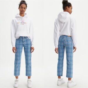 Levi's Plaid Wedgie Straight Fit Jeans